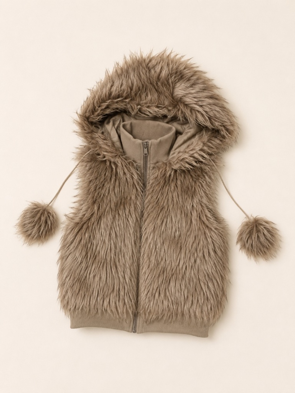 PrettyLittleThing Faux Fur Hooded Vest